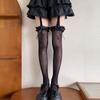 Fishnet Lace Thigh High Stockings For Women Comfortable Cotton Stretchable Socks Elegant Pantyhose Fashion Legwear