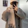 New Winter High end October Siege All Match Solid Color Wool Scarf for Women Thickened Warm Long Scarf