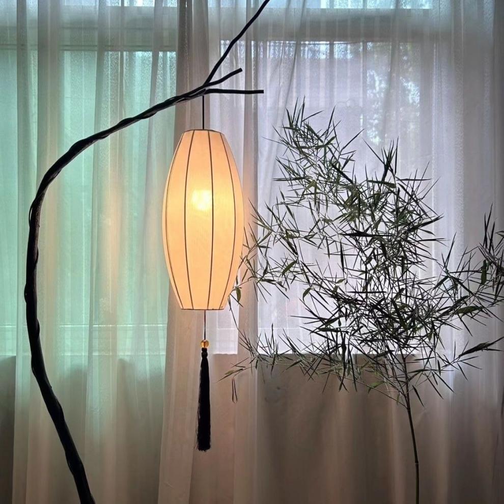 Retro Wabi-Sabi Branch Floor Lamp: Zen Light for Tea Room, Study, or Homestay