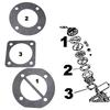 3/6pcs Gasket Set Round Gaskets Replacement For Sears For Craftsman Model 921.153101 & VSF1080421 Air Compressors