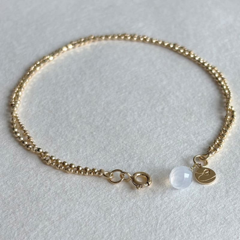 

eveningbell [silver925] Moonlit bracelet (gold) 18.5cm