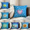 Anime Lucky Fruit Fun Pillow Case Anti-dustmite Pillowcase Invisible Zipper Silky Short Plush Sofa Cushion Cover
