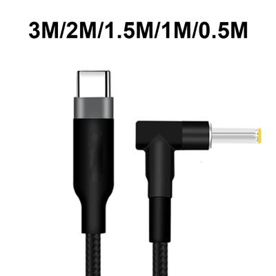 USB C To DC5.5x1.7MM Connection Cable 100W Power Cord Highly Quality Braided Wire For Notebook Charging Adapter Cable