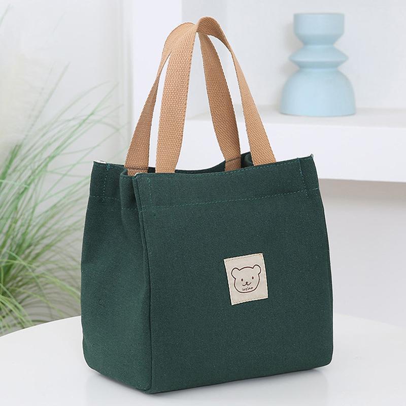 

Модная холщовая сумка-сумка Bento Lunch Box Маленькая тканевая сумка для переноски