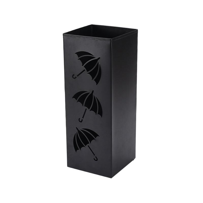 Modern Metal Umbrella Stand with Hollow Design,Waterproof Freestanding Holder for Home,Office and Hotel Entryways