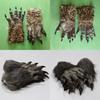 Plush Wolf Claw Latex Gloves Halloween Prop Costume Accessory For Kids And Adults