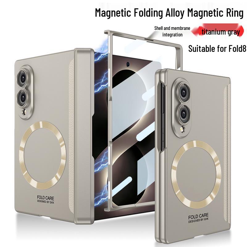 Samsung Z Fold8 Magnetic Phone Case with Full Coverage, Wireless Charging, Ring, Film Hinge, Anti-fall Protection