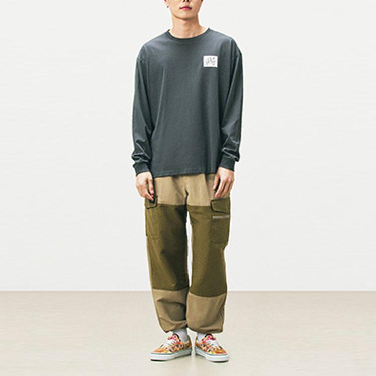 Vans Color Block Cargo Tapered Woven Pants Men bottoms Brown VN0A5EAZH3G