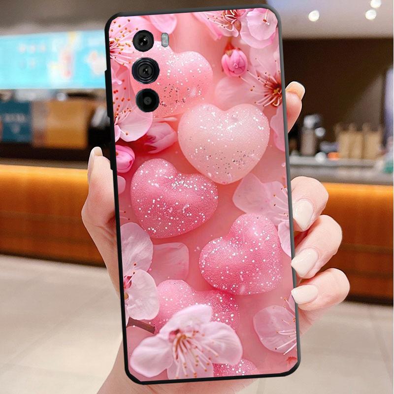 Phone Case For Motorola Edge 50 40 Pro 60 50 40 30 Ultra Neo Fusion Moto G Play G Stylus G Power G Pink Aesthtic
