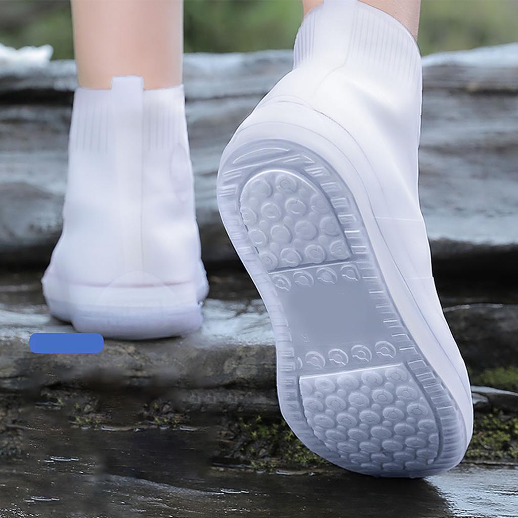 Rain Shoe Covers Waterproof Dustproof Reusable Overshoes Thickened Silicone Shoe Covers for Women