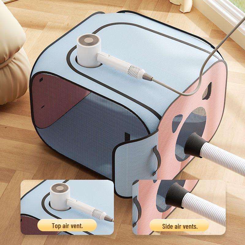 Foldable Pet Dryer: Cat & Dog Bath Hair Drying Box with Free Shipping