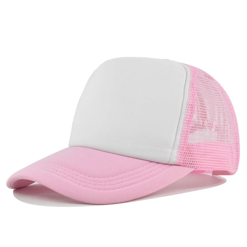 Solid Unisex Cheaper 5 Panel Trucker Hat For Adult Summer Net Baseball Cap Men Women Blank Mesh Tentacle Sun Hat Visor