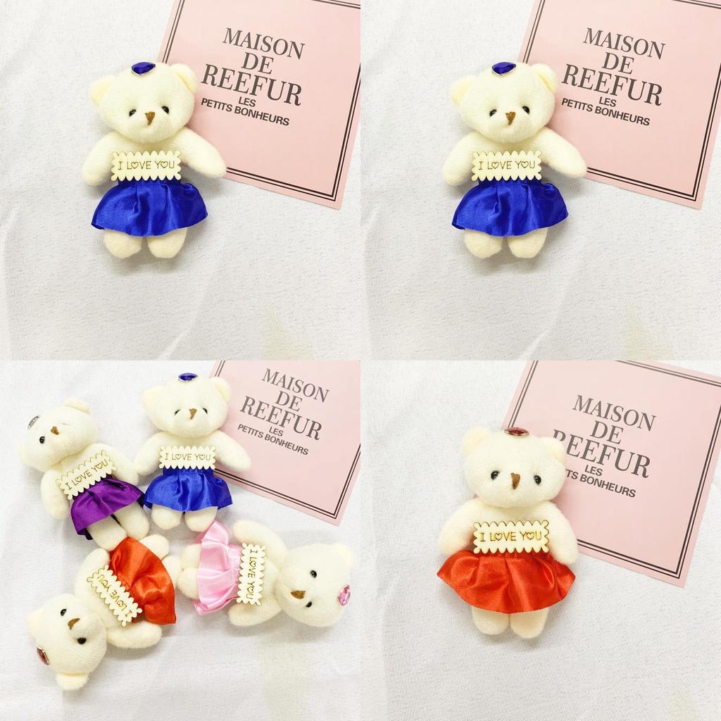 Cute Cartoon Teddy Bear Plush Toy Wholesale Wedding Decoration Wedding Gift Hanging Pendant Characters)