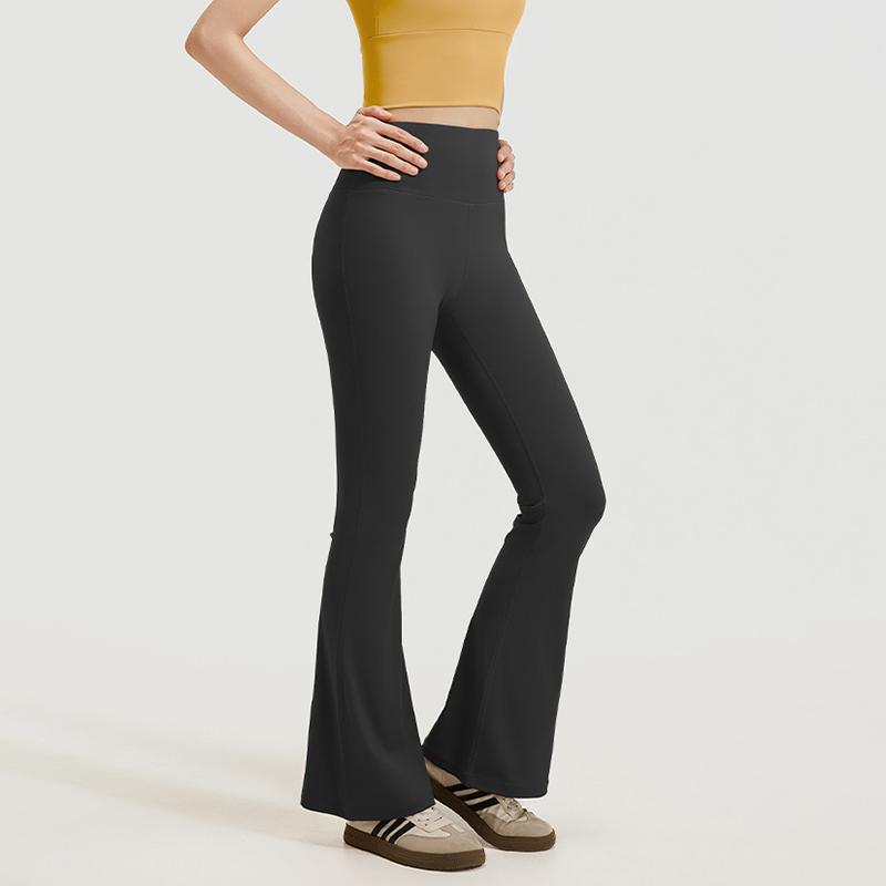 High-waisted Butt-lifting Flare Pants Seamless Nude-feel Yoga Pants Pilates Workout Fitness Leggings