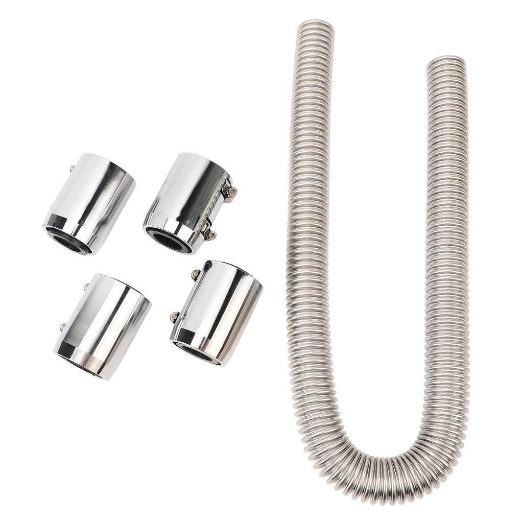 Coolant Radiator Hose 36in Flexible Stainless Steel Water Hose Kit for 1 1 4in 1 1 2in 1 3 4in 1 5 8in Radiator Necks