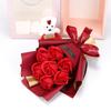 Artificial Rose Flower Leaf Bridal Bouquet Wedding Home Decoration