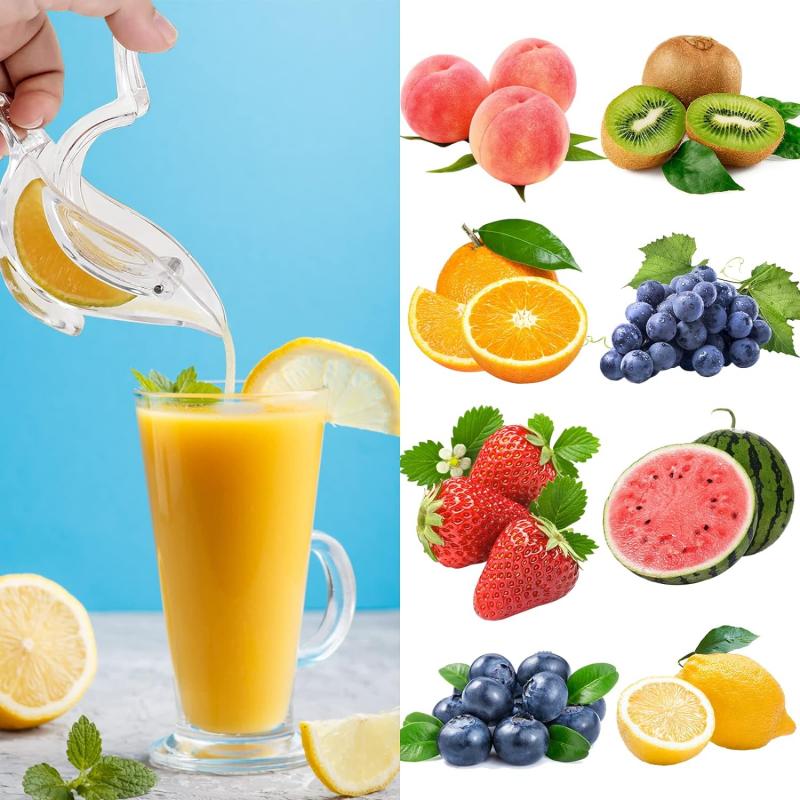 3/2/1PC Bucătărie Home Slip Tool Presă stoarce fructe Mini manual storcator în formă de pasăre transparent portabil portocale lămâie storcator manual