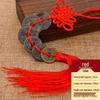 Pure Copper Chinese Lucky Knot Pendant with Five, Six, and Ten Emperor Coins - Door or Threshold Decoration.