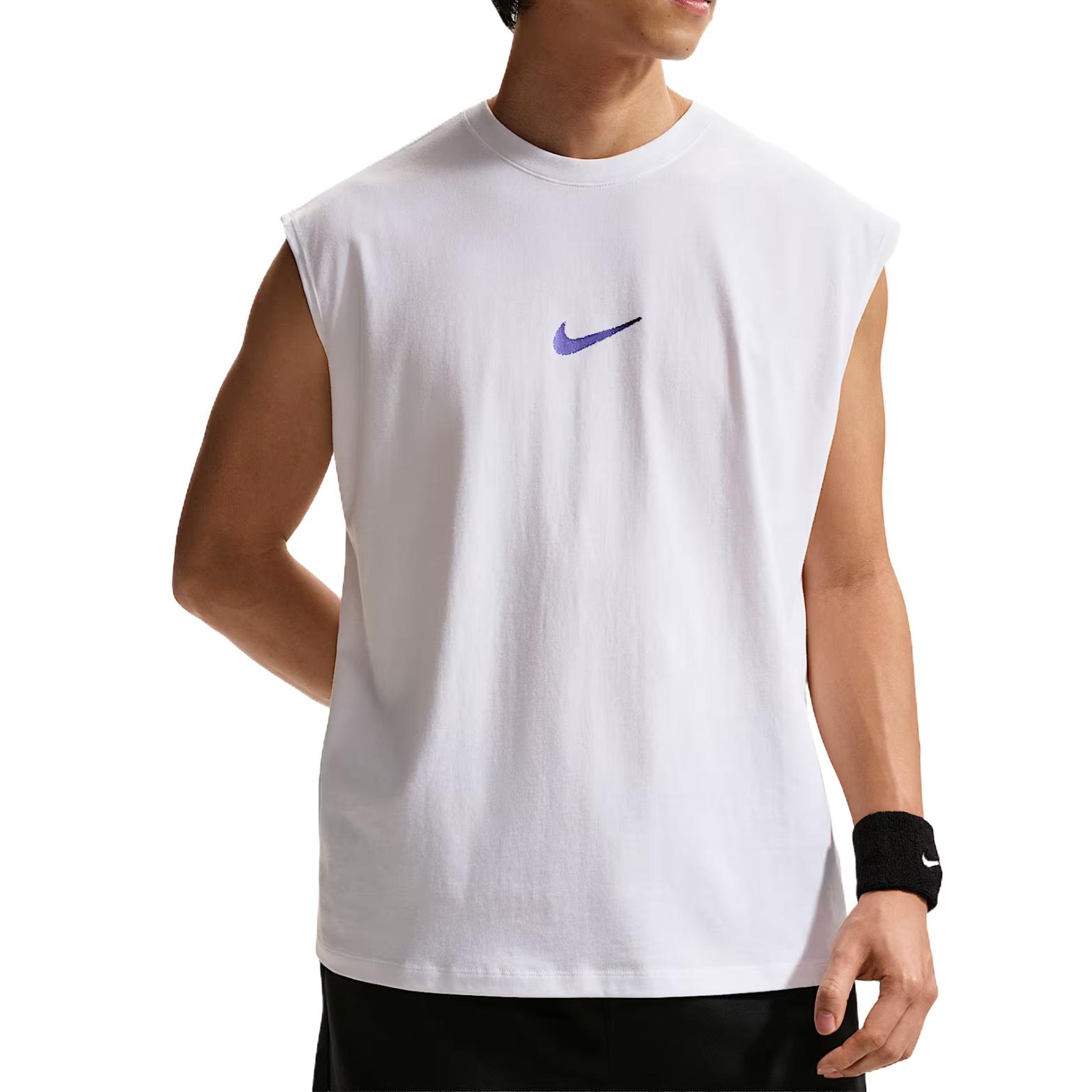 Nike Ribbed Cotton Solid Color Tank Top Men tops IH1976-100 S