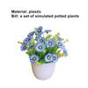 1 Zestaw Sztuczna Doniczka Nieblaknąca Ozdobna Wielofunkcyjna Wyraźna Tekstura Nie Wymaga Przycinania Sztuczny Kwiat Dekoracja Ogrodu