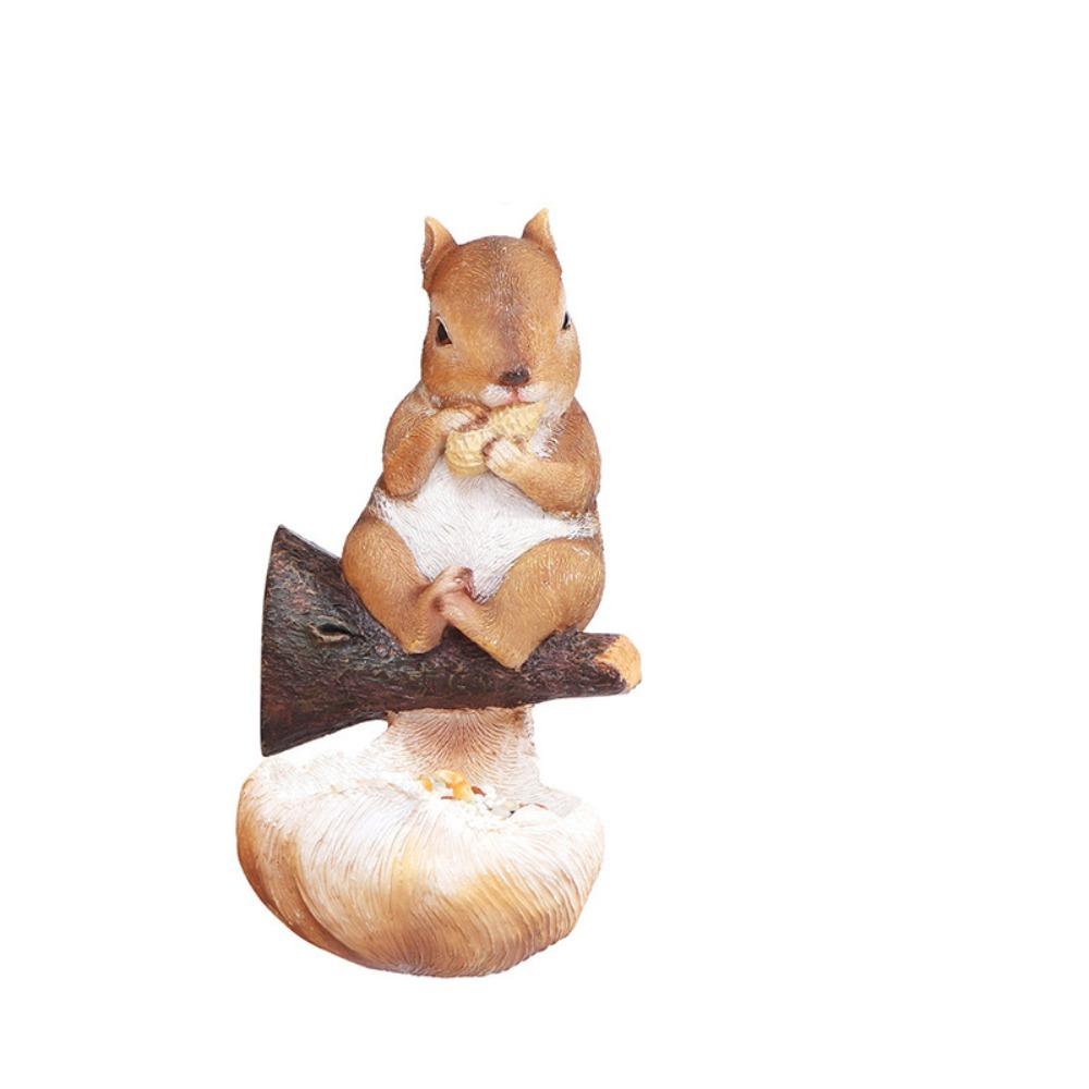 Cute Squirrel Tree Hanging Simulation Art Statue Animal Figurines  Parrot