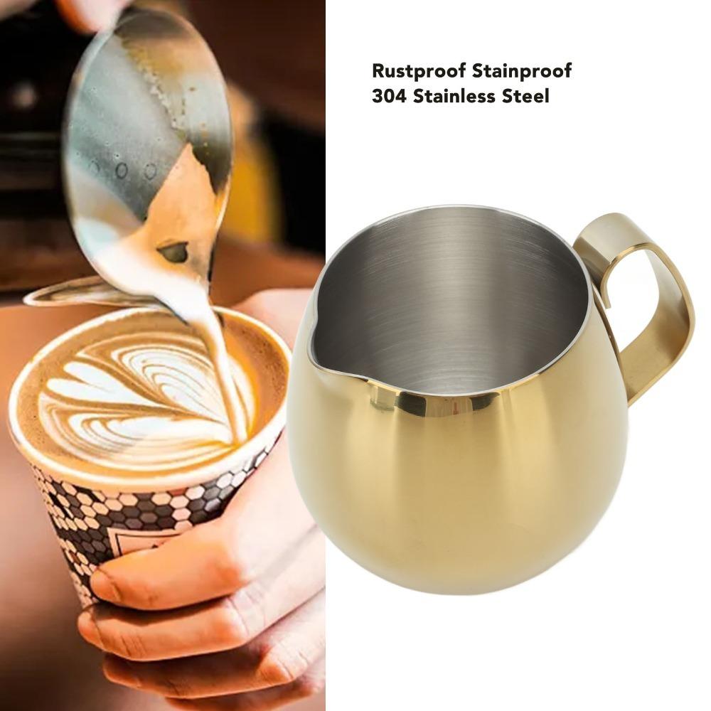 Golden Cappuccino Pitcher Stainless Steel Stainless Steel Milk Jug Milk Frothing Pitcher  Latte Art