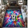 Tappeto in Flanella Stampato Juventus FC Antiscivolo Morbido Poliestere Tappeto per Pavimento Tappetino Decorativo per Interni per Camera da Letto Soggiorno Divano