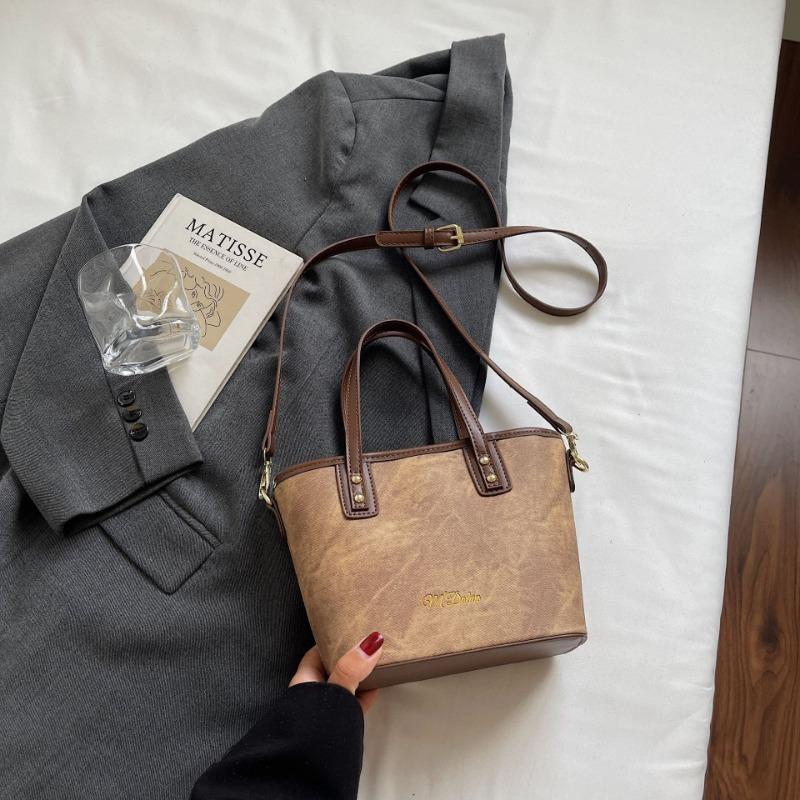 Элегантная Маленькая Сумка, Модная Сумка через Плечо, Нишевая Сумка-Ведро, Женская Сумка without pendant коричневый