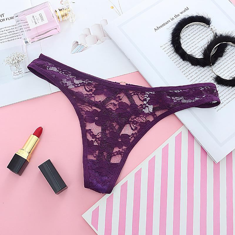 Sexy Women's Underwear Lingerie Lace G String Femal Thong Low-Waist Panties