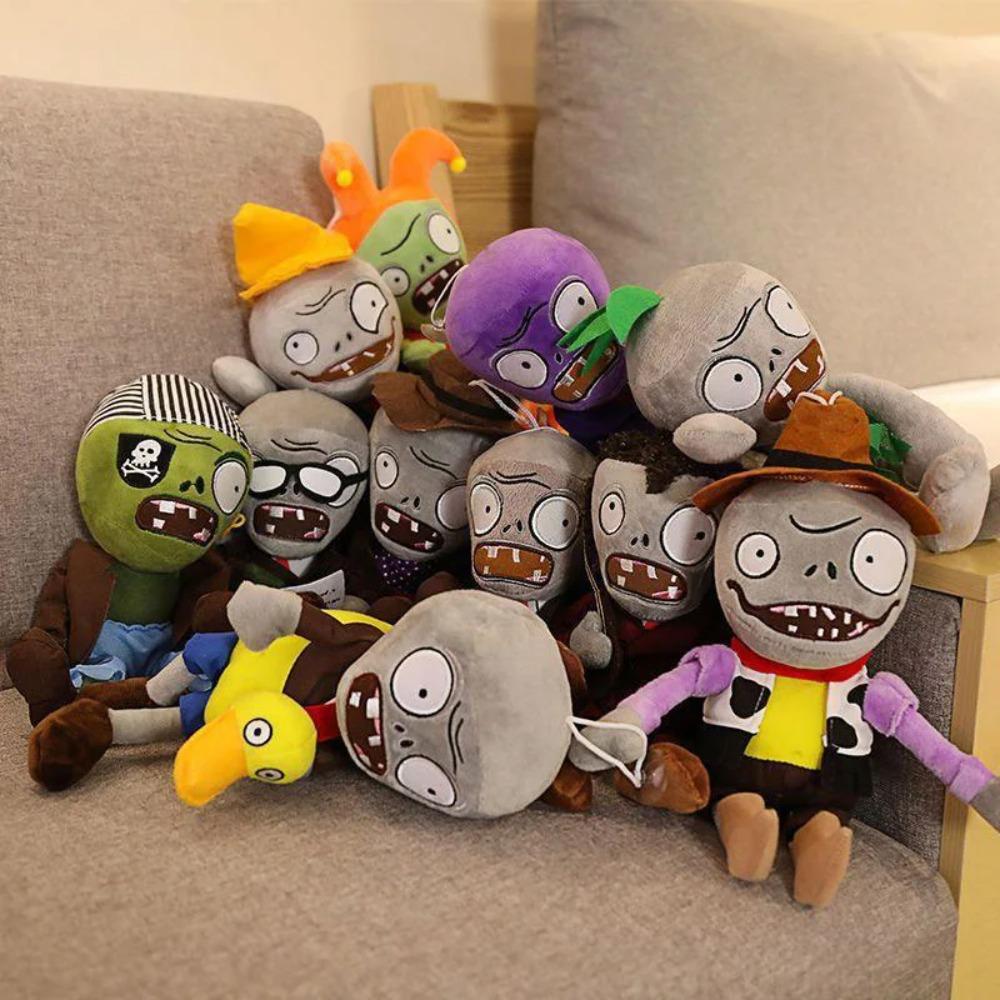 15-20cm Plant with Zombie Plush Toy 30cm PVZ Giant Hat Pirate Duck Zombie Plush Doll Plush Toy Christmas Birthday Gift for Kids