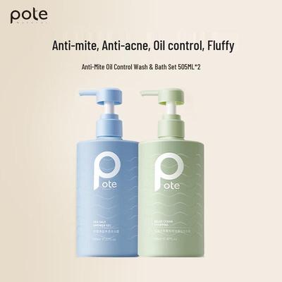 POTE Anti-Mijt Olie Controle Douche & Shampoo Set