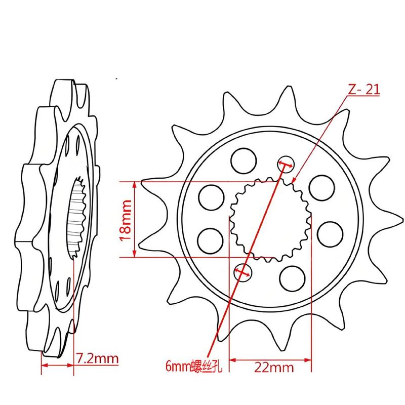 13T 14T Motorrad Vorderes Kettenrad 520 Kettensatz Für Honda CRF250L/300L CRF250L CRF300L CRF 250 L 300L