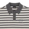 Bluetail Navy ConTrasT STripe Collar T shirT azi4Ts05nv