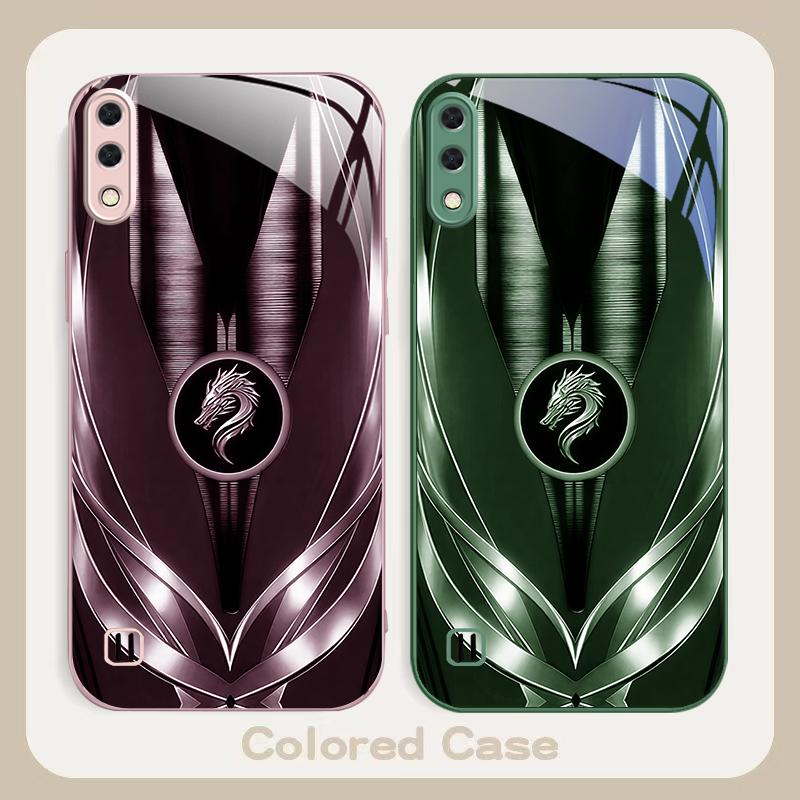 Golden dragon pattern gray For Samsung A01 02 03 Core 04 05 06 10 12 13 14 5G 15 16 M02 12 Note 8 9 10 20 glass Ultra phone case