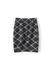 Women's Elegant High Waist Wool Plaid A-line Skirt - Autumn/Winter Slim Fit