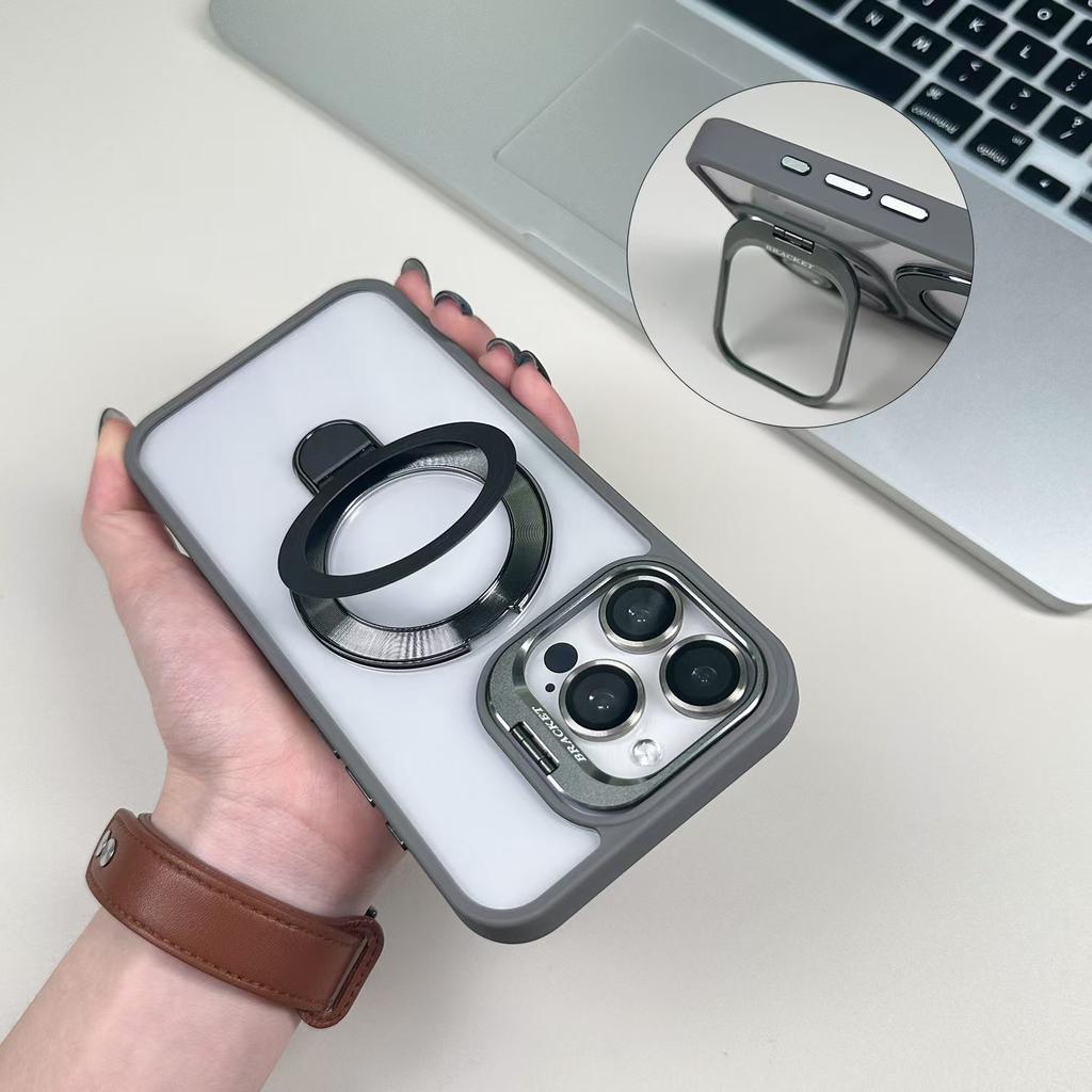 Magnetic Invisible Bracket Mobile Phone Case Suitable for Apple 16promax Protective Case IPhone14plus Case Simple Case