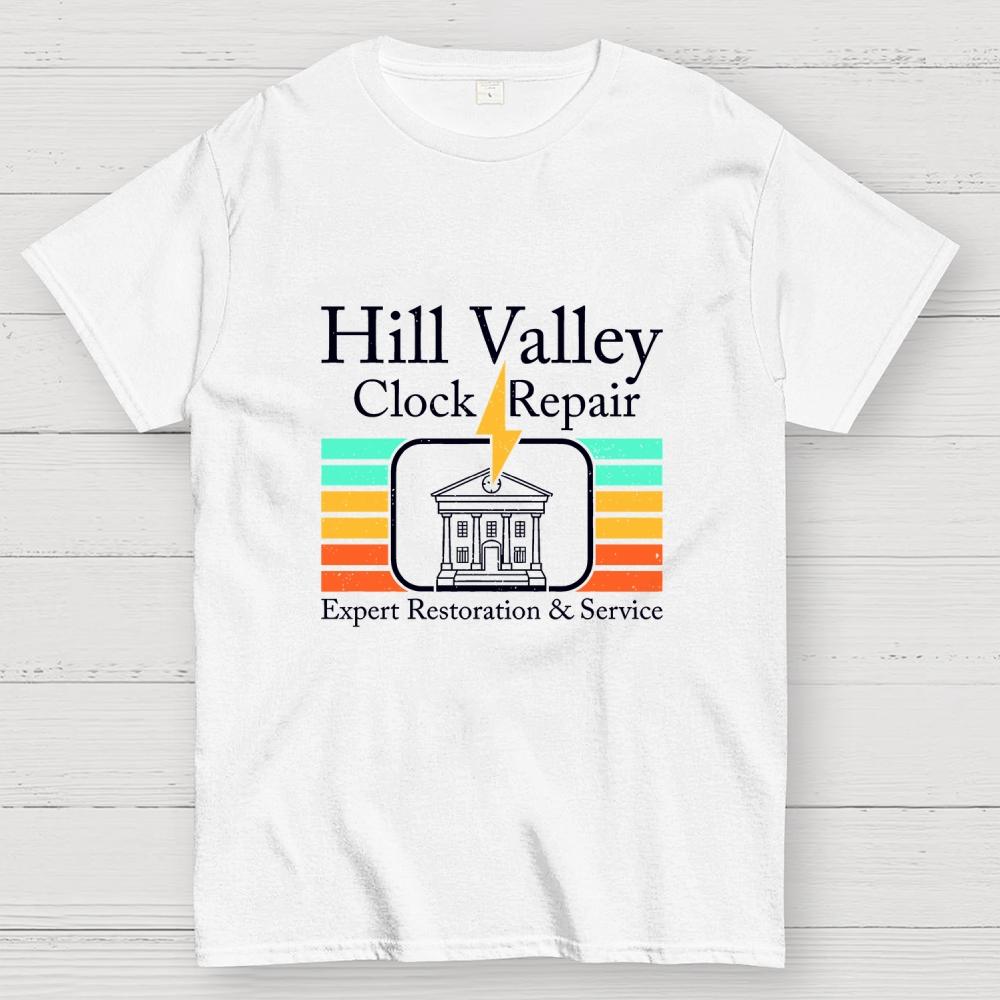 Hill Valley Clock Repair Cotton Casual Cool Loose T-Shirt