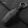 Suede Leather Car Key Case Cover Key Bag For Byd Han Ev Tang Dmi Song Pro Qin Plus Dolphin Yuan Protect Set Car Accessories