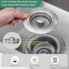 Kitchen Sink Drain Strainer 3 in 1, 304 Stainless Steel Pop Up Sink Stopper, Anti-Clogging Sink Stopper Kitchen Drain, Kitchen Drain Catcher, Kitchen