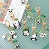 Kawaii Panda Metal Keychain Creative Panda Key Pendant Funny Panda Keyring  Keychain Accessories