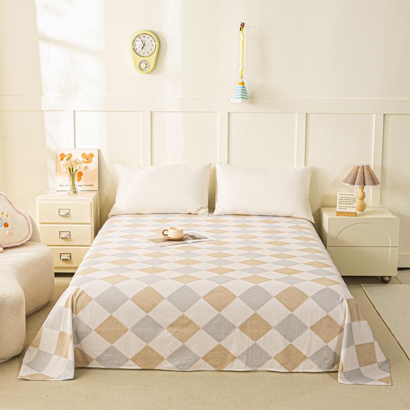 

Хлопковая простыня для двуспальной кровати, однотонная, однотонная, одинарная/полуторная/королевская, плоские простыни, домашнее постельное белье 130x230cm 1pc