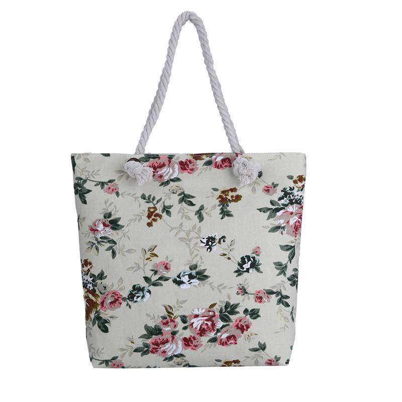 Bohemia Canvas Tote Bag With Dualsided Pattern And Large Capacity For Daily Use