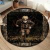 Naruto Fire Determination Round Area Rug Carpet Rug For Living Room Bedroom Sofa Playroom Decor Nonslip Floor Mat