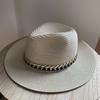 European and American hip hop black hat acrylic chain jazz straw hat children's street shot fashion sunshade panama top hat