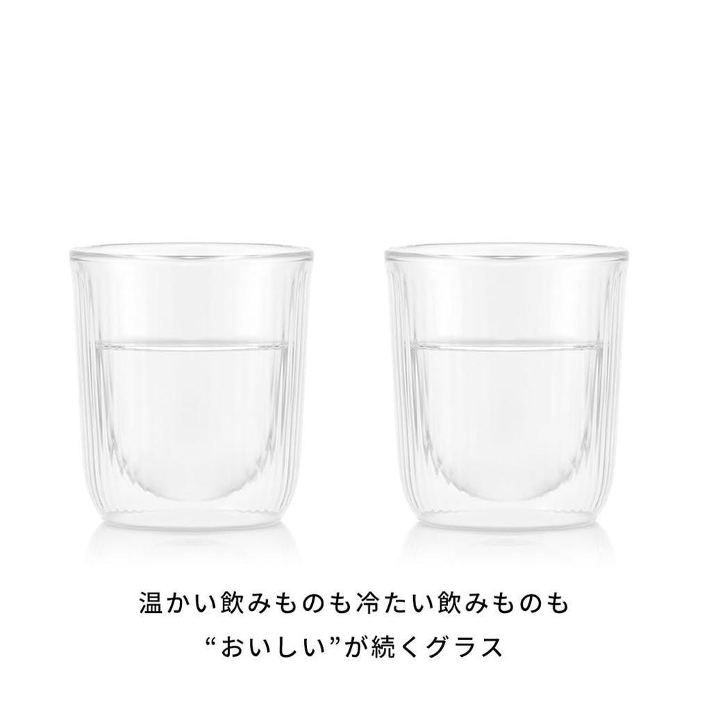 BODUM DOURO Double Wall Sake Glass 145ml Set of 2 Clear [Genuine Product] 12124-10