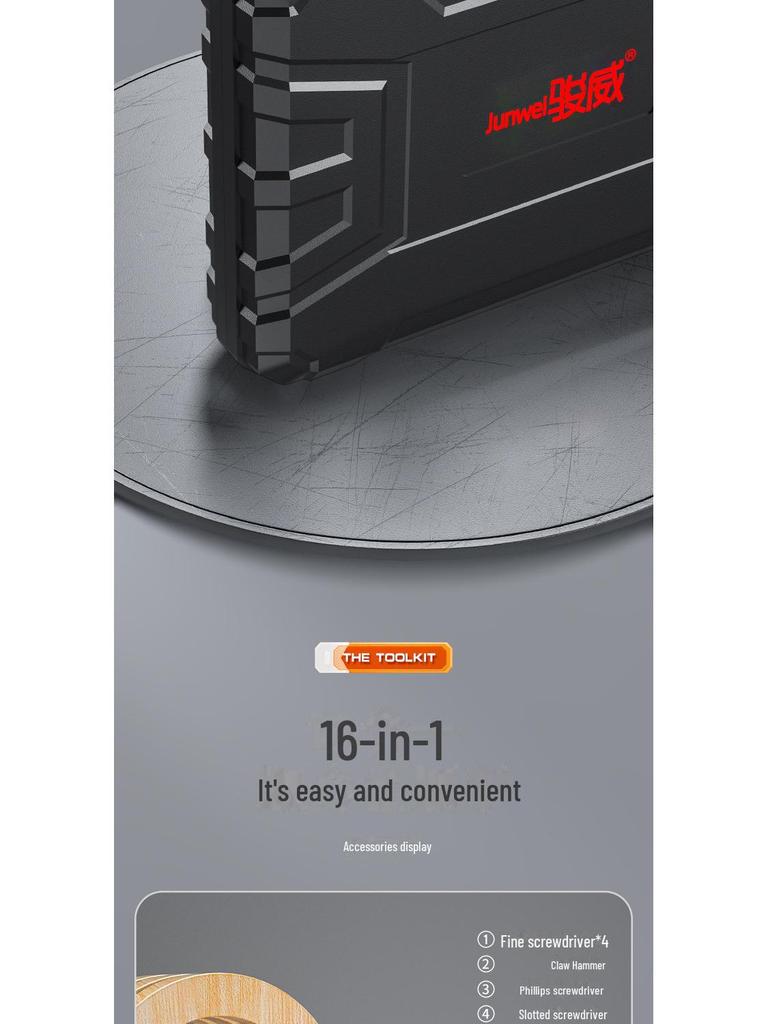 Junwei Hardware Hand Tool Set for Household Repairs