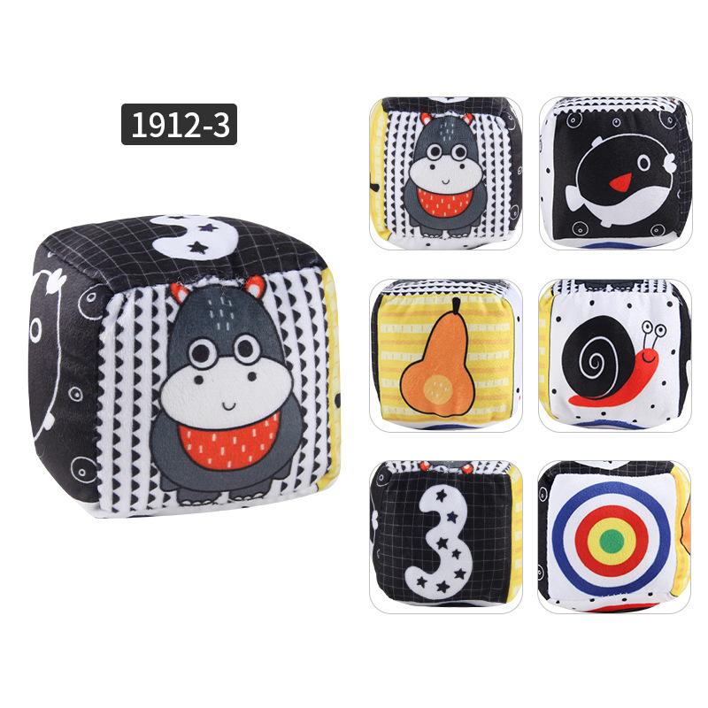 Non-Toxic Baby Rattles Toy Cartoon Design Early Education Intelligence Toys Colorful Doodle Baby Shake Bell Toys Kids Car Pendant Toy Gift