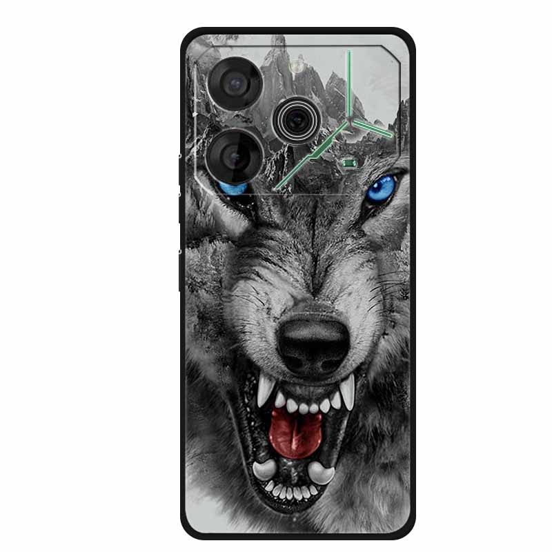 Für Tecno Pova 6 Neo Hülle Tiere TPU Weiches Silikon Rückabdeckung Handyhüllen für Tecno Pova 6Neo 6,78" Stoßfest Wolf Cool funda
