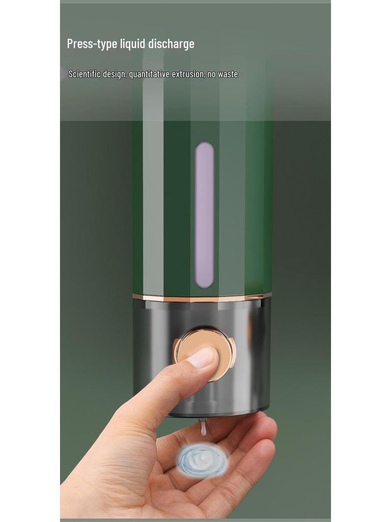 Punch-Free Wall-Mounted Bathroom Dispenser for Soap, Hand Sanitizer & Shampoo