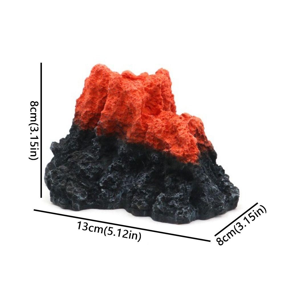 Natural Style Volcano Oxygen Pump Decor Resin Fish Tank Air Pump Volcano Mini Aquarium